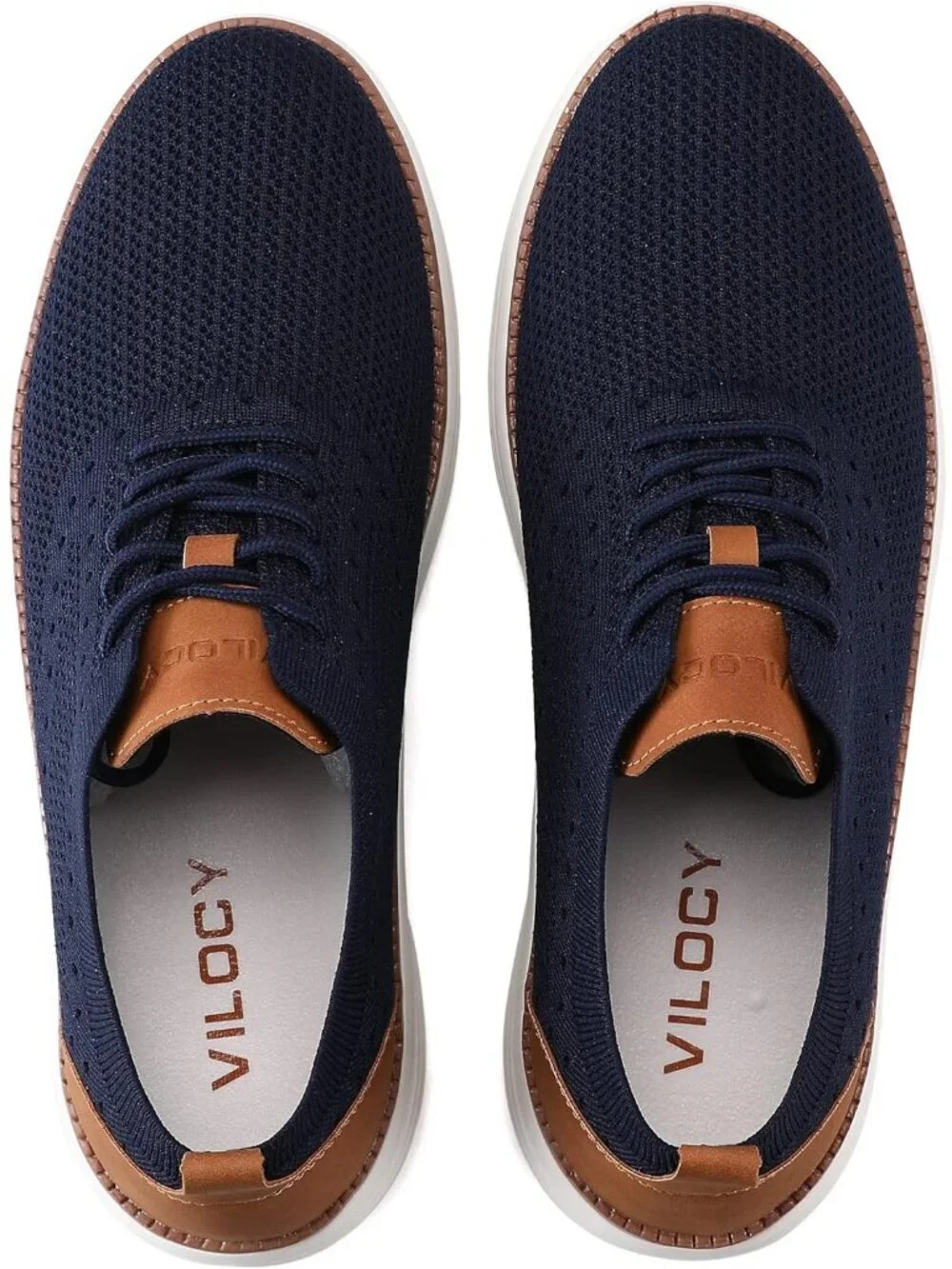 VILOCY Men's Blue Ethylene Vinyl Acetate Casual Breathable Comfortable Sneakers